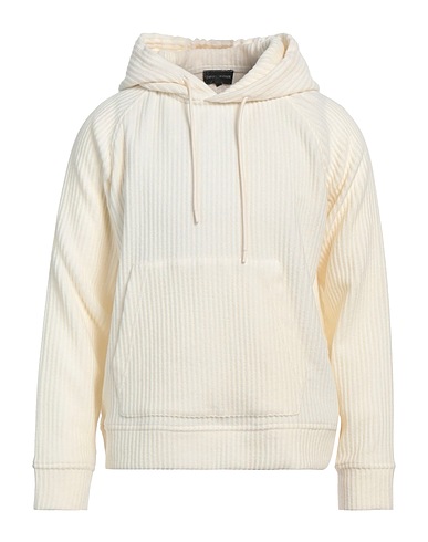 EMPORIO ARMANI Hooded track jacket  Cream 66% Virgin Wool, 24% Polyamide, 10% Viscose