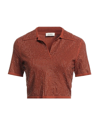 SANDRO Jumper MARRONE 61% Viscose, 24% Polyamide, 15% Polyester, Glass