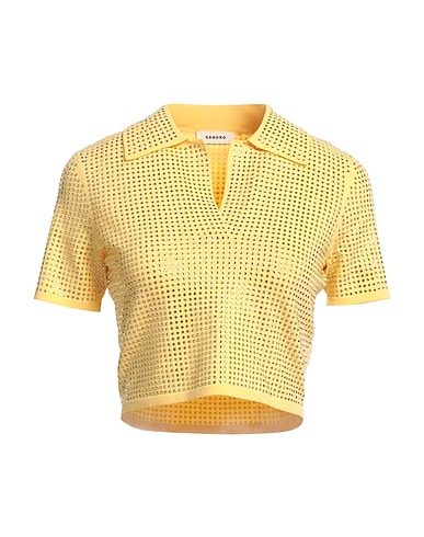 SANDRO Sweater GIALLO 61% Viscose, 24% Polyamide, 15% Polyester, Glass