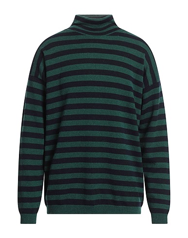LARDINI Polo neck Dark green 50% Alpaca wool, 50% Wool