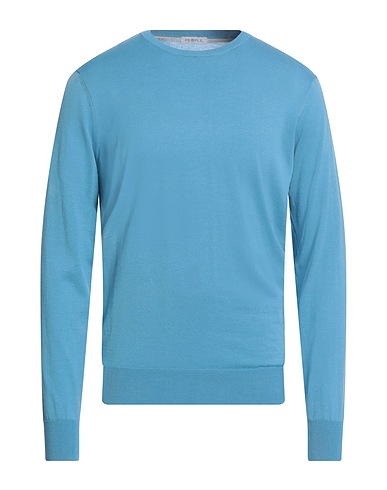 PEOPLE OF SHIBUYA Sweater AZZURRO 85% Cotton, 10% Silk, 5% Linen