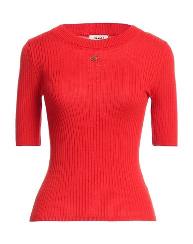 SANDRO Sweater Red 52% Acrylic, 48% Wool