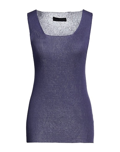 FABRIZIO DEL CARLO Pullover Violett 67% Baumwolle, 33% Leinen