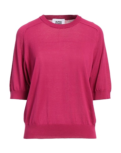 ALPHA STUDIO Sweater Magenta 100% Cotton