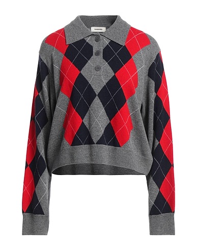 SANDRO Pullover Grigio 90% Lana, 10% Cachemire