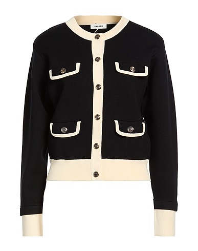 SANDRO Cardigan NERO 60% Viscose, 24% Polyester, 16% Polyamide