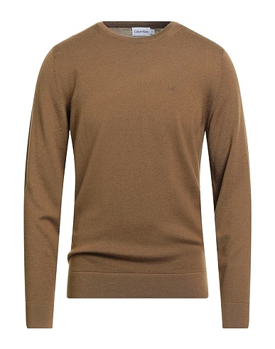 CALVIN KLEIN JEANS Pullover Khaki 100% Merinowolle