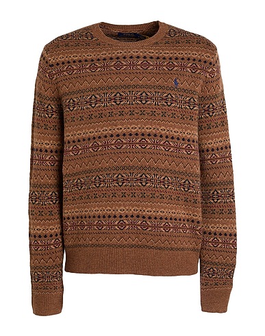 POLO RALPH LAUREN Jumper Brown 100% Wool