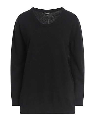BLAUER. Pullover Nero 90% Lana, 10% Cachemire