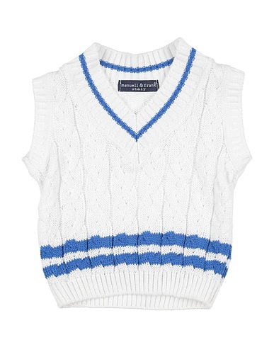 MANUELL & FRANK Jumper White 50% Cotton, 50% Acrylic