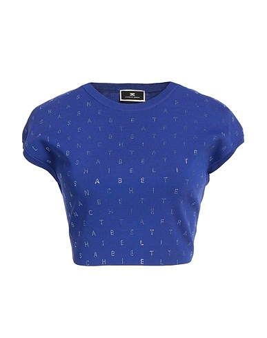 ELISABETTA FRANCHI Pullover Königsblau 63% Viskose, 37% Polyamid, Glas