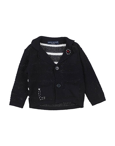 MANUELL & FRANK Cardigan Midnight blue 50% Cotton, 50% Acrylic
