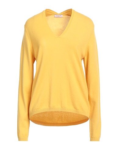 HUGENBERG Maglia in Cachemire Giallo 100% Cachemire