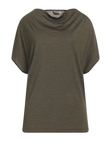 GENTRYPORTOFINO Pullover Verde militare 70% Lana Vergine, 30% Seta