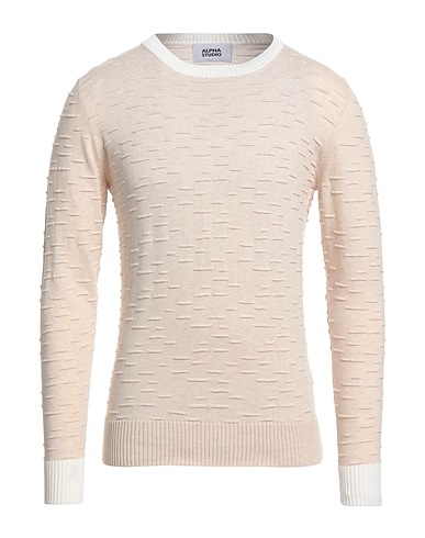 ALPHA STUDIO Pullover Beige 100% Baumwolle