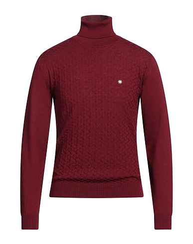 MANUEL RITZ Turtleneck Burgundy 100% Wool