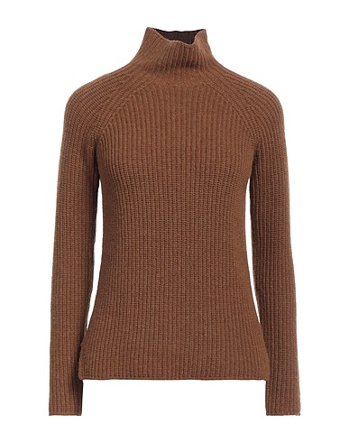 GENTRYPORTOFINO Polo neck Brown 70% Virgin Wool, 30% Cashmere