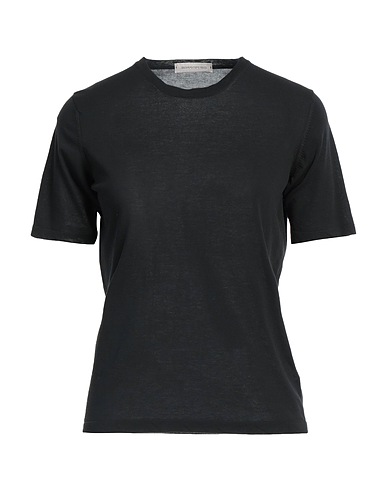 ROSSOPURO Basic T-Shirt Black 100% Cotton