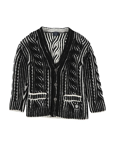 FAY Cardigan Nero 70% Lana Merino, 30% Poliammide, Lana, Cachemire