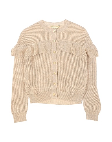STELLA McCARTNEY KIDS Cardigan Beige 70% Viscose, 15% Polyamide, 15% Metallic Polyester