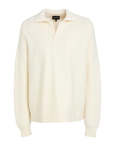 EMPORIO ARMANI Jumper Cream 70% Wool, 25% Polyamide, 3% Polyester, 2% Acrylic