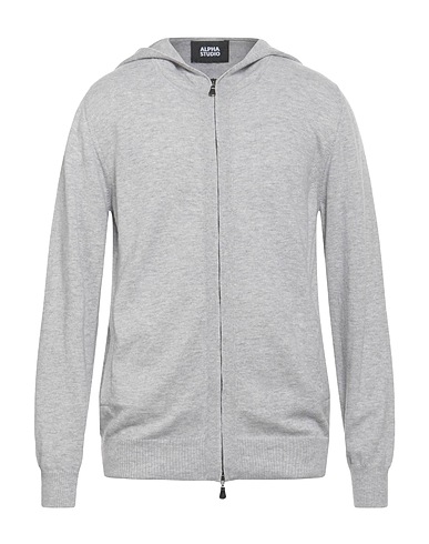 ALPHA STUDIO Jumper with zip 100% Geelong Wool
