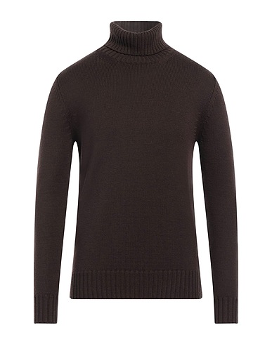 ALPHA STUDIO Turtleneck Dark brown 100% Merino Wool