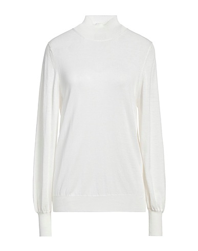 KINIT Polo neck White 67% Cotton, 33% Linen