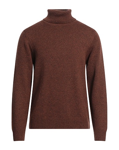 SANDRO Polo neck Brown 66% Wool, 23% Yak wool, 11% Cashmere