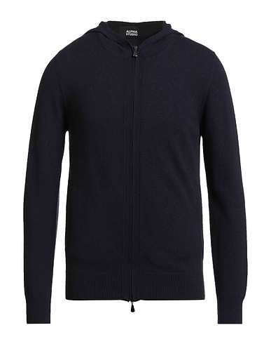 ALPHA STUDIO Pullover mit Zipper  Nachtblau 100% Geelongwolle