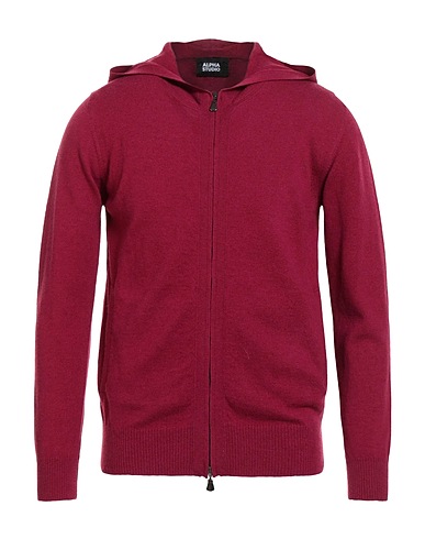 ALPHA STUDIO Cardigan Plum 100% Geelong Wool