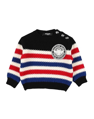 BALMAIN Pullover Rosso 100% Lana Vergine