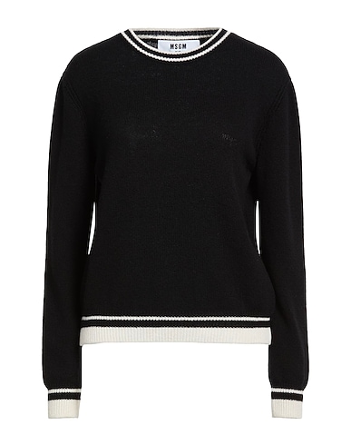 MSGM Pullover Nero 70% Lana, 30% Cachemire