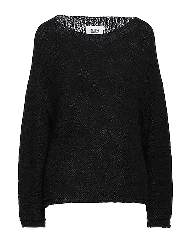 ALPHA STUDIO Sweater NERO 74% Cotton, 26% Polyamide