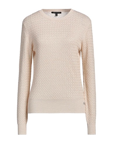 ARMANI EXCHANGE Jumper Beige 39% Acrylic, 38% Virgin Wool, 23% Polyester