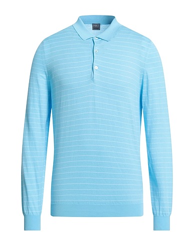 FEDELI Jumper Azure 92% Cotton, 8% Polyester