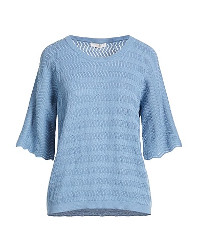 FEDELI Jumper BLU CHIARO 64% Linen, 36% Cotton