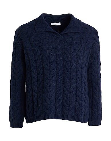 FEDELI Cashmere blend Midnight blue 100% Cashmere