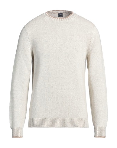 FEDELI Cashmere blend Light grey 80% Cashmere, 20% Cotton