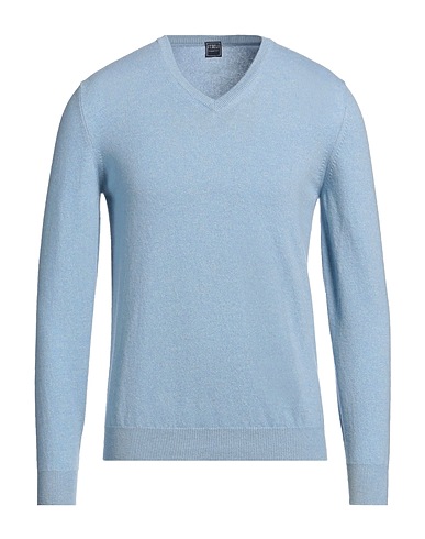 FEDELI Cashmere jumper Sky blue 100% Cashmere