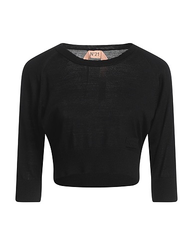 N°21 Jumper Black 100% Virgin Wool