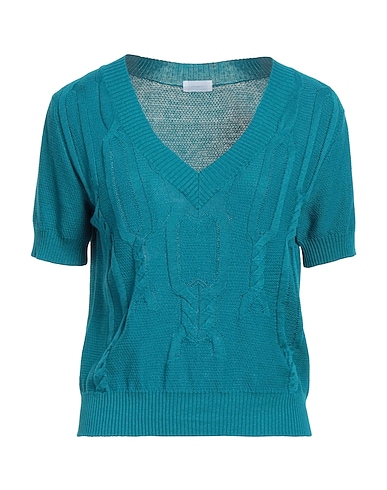 MALO Pullover Aquamarin 55% Seide, 45% Leinen