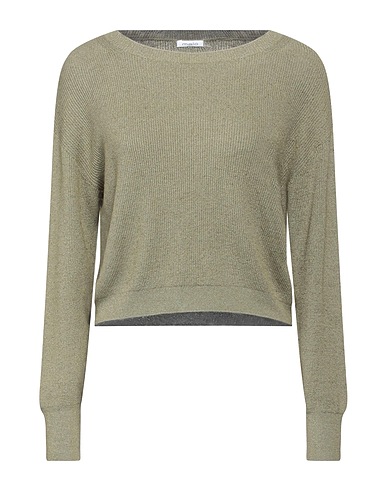 MALO Sweater Military green 50% Linen, 36% Cotton, 14% Polyamide