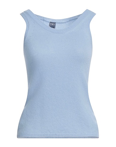 FEDELI Cashmere jumper Sky blue 54% Cashmere, 46% Silk