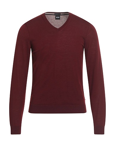 BOSS Pullover Bordeaux 100% Lana Vergine