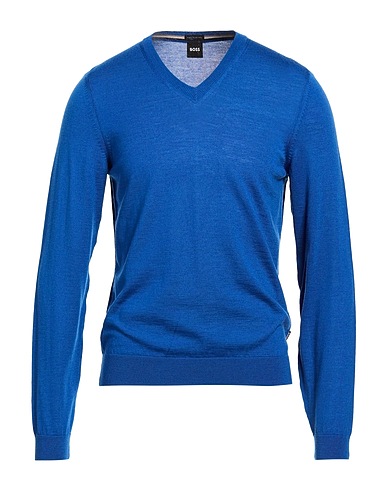 BOSS Jumper Blue 100% Virgin Wool