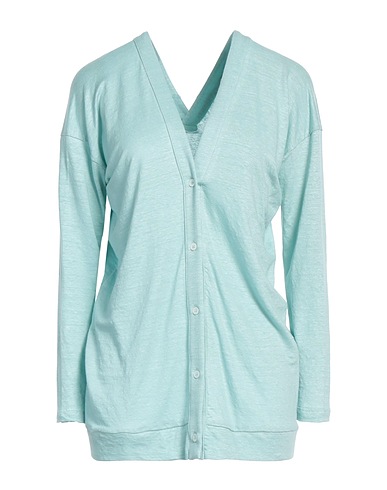 FEDELI Cardigan Green 97% Linen, 3% Elastane