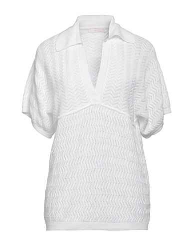 FEDELI Jumper White 64% Linen, 36% Cotton