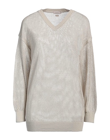 AGNONA Jumper Beige 75% Linen, 18% Cashmere, 7% Silk