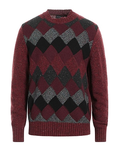 EMPORIO ARMANI Jumper Brick red 60% Wool, 20% Polyamide, 20% Viscose